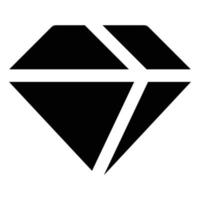 Diamant-Symbol im soliden Stil zum Thema Geld vektor