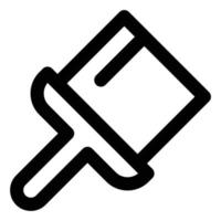 Pinsel-Symbol im Baustil mit Linienstil vektor