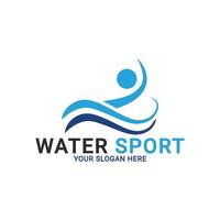 Schwimmer-Logo, Schwimm-Logo, Logo-Vorlage für Schwimmwettbewerbe vektor