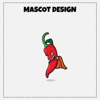 logotyp vektor super chili maskot illustration design