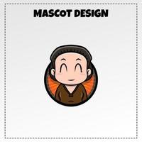 indonesisk traditionell mat logotyp vektor pecel ris maskot illustration design