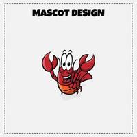 skaldjur logotyp vektor djur maskot illustration design