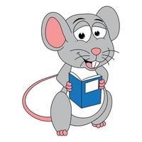 söt mus djur tecknad vektor