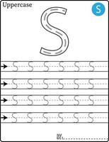 alfabetet spåra bokstäver steg för steg az skriv bokstaven alfabetet skrivlektion för barn vektor