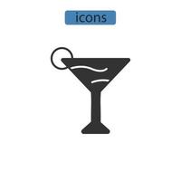 cocktail ikoner symbol vektorelement för infographic webben vektor