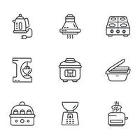 Küchengeräte Symbole Symbol Vektorelemente für Infografik-Web vektor