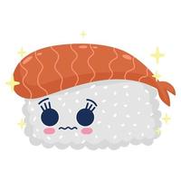 sushi sashimi kawaii vektor