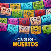 papel picado koncept vektor