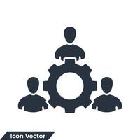 lagarbete ikon logotyp vektorillustration. affärssamarbeta symbol mall för grafik och webbdesign samling vektor