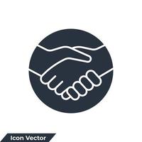 Handshake-Symbol-Logo-Vektor-Illustration. partnerschaftssymbolvorlage für grafik- und webdesignsammlung vektor