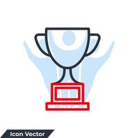 Trophäenbecher-Symbol-Logo-Vektor-Illustration. Symbolvorlage für den Pokal des Siegermeisters für Grafik- und Webdesign-Sammlung vektor