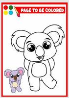 Malbuch für Kinder. Koala vektor
