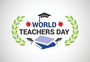 Happy World Teacher's Day Vector Illustration für Poster, Broschüren, Banner und Grußkarten