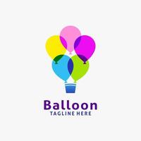 luftballong logotyp design vektor