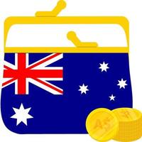 australisk vektor handritad flagga, australiska dollar