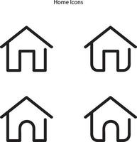 Home-Symbol, Home-Logo. Home-Symbol-Zeichen. Home-Icon-Set vektor