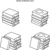 Buchsymbole isoliert auf weißem Hintergrund aus der Bildungssammlung. Stapel Bücher Symbol trendiges und modernes Stapel Bücher Symbol für Logo, Web, App, ui. Stapel Bücher Symbol einfaches Zeichen. vektor