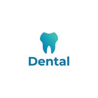 gradient enkel dental logotyp för tandläkare vektor