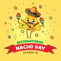 internationella nacho dag banner design vektor