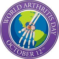 World Arthritis Day affischdesign vektor