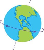 sich drehender Globus isolierter Vektor