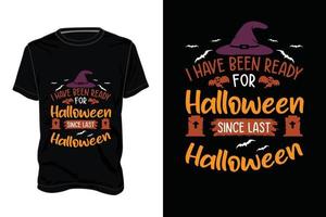 Halloween-T-Shirt. Halloween-Geschenkidee, Halloween-Vektorgrafik für T-Shirt, Vektorgrafik, Halloween-Feiertage vektor