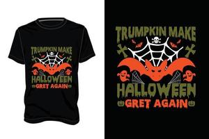 Halloween-T-Shirt. Halloween-Geschenkidee, Halloween-Vektorgrafik für T-Shirt, Vektorgrafik, Halloween-Feiertage vektor