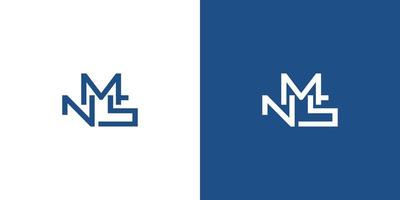 moderner und starker buchstabe nms initialen logo design 2 vektor