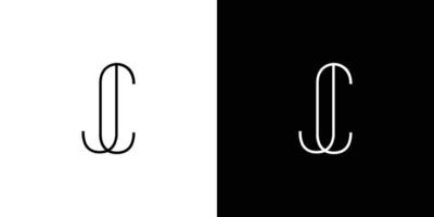 enkel och modern bokstav jc initials logotypdesign vektor