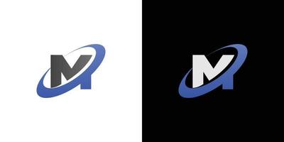 modernes und professionelles Logo-Design mit Buchstaben m Initialen vektor