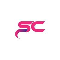 sc logotyp design gratis vektor mall.