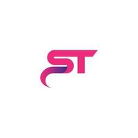 st logo design gratis vektor fil.