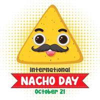 Banner-Design für den internationalen Nacho-Tag vektor