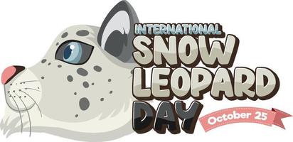 internationella snöleoparddagen vektor