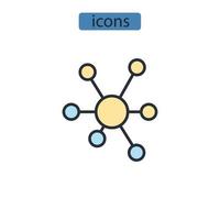 q-Lernsymbole Symbolvektorelemente für Infografik-Web vektor