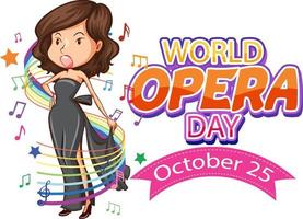 World Opera Day affischdesign vektor