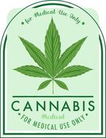 medicinsk cannabis logotyp banner vektor