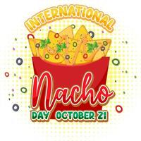 internationella nacho dag banner design vektor