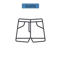 shorts ikoner symbol vektor element för infographic webben