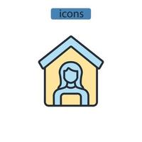 Mitarbeiter-Frauen-Symbole symbol Vektorelemente für Infografik-Web vektor