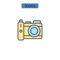 Fotografie-Symbole symbolen Vektorelemente für das Infografik-Web vektor