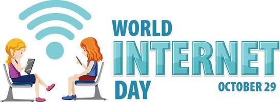 World Internet Day banner design vektor