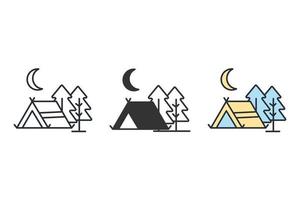 Camp-Symbole symbolen Vektorelemente für das Infografik-Web vektor