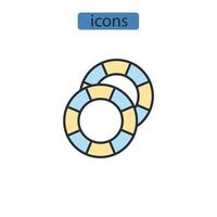 Lifeboy-Symbole symbolen Vektorelemente für Infografik-Web vektor