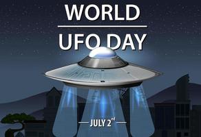 welt-ufo-tag-poster-banner vektor