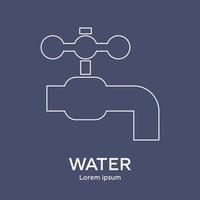 Linienstil-Symbol von Dienstprogrammen. Symbol für Wasser. saubere und moderne vektorillustration für design, web. vektor