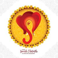 traditionell glad ganesh chaturthi festival firande bakgrund vektor