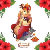 indisches festival von ganesh chaturthi feierkartenhintergrund vektor