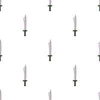 Nahtloses Muster mit Cartoon-Schwert-Symbolen. vektorillustration für design, web, verpackungspapier, stoff, tapete. vektor