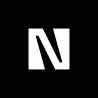 modern bokstav n monogram logotypdesign vektor